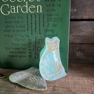 NWT Iridescent teal cat clip